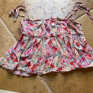 💵3 for $20✅Forever 21 small spaghetti strap floral top